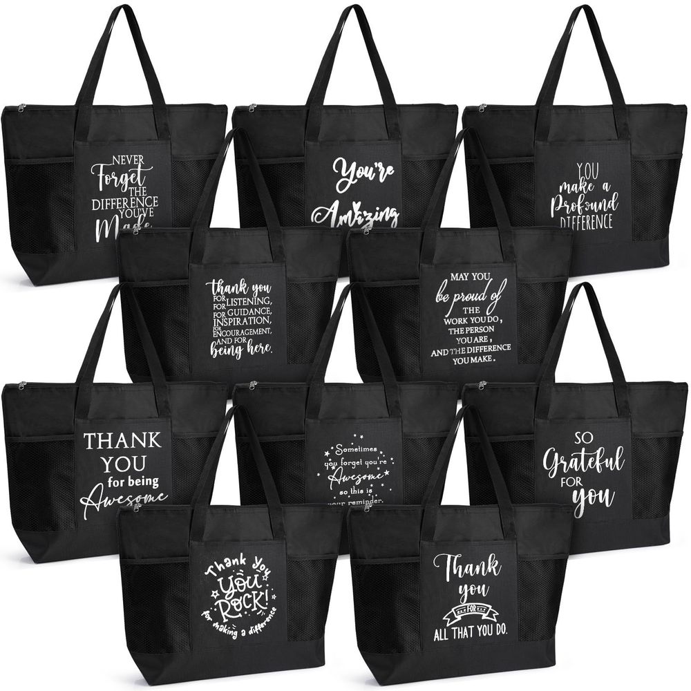 10 Pcs Thank You Tote Bags Bulk Teachers Employee Areciation :')